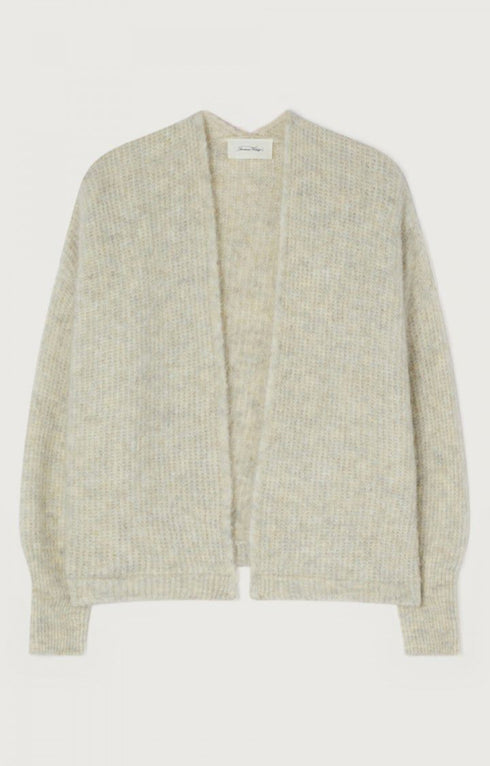 Cardigan East kurz | powder snow melange